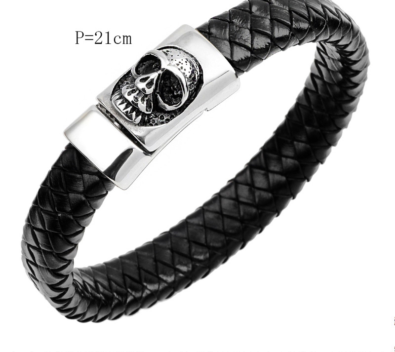 Fashion Black Skull Shape Decorated Bracelet,Bracelets