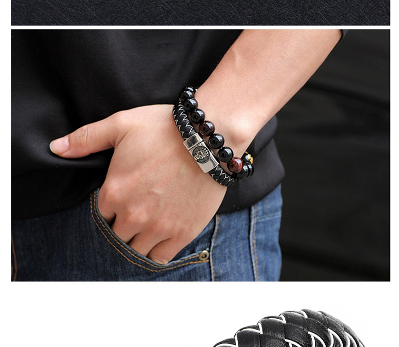 Fashion Black Skull&crown Shape Decorated Bracelet,Bracelets