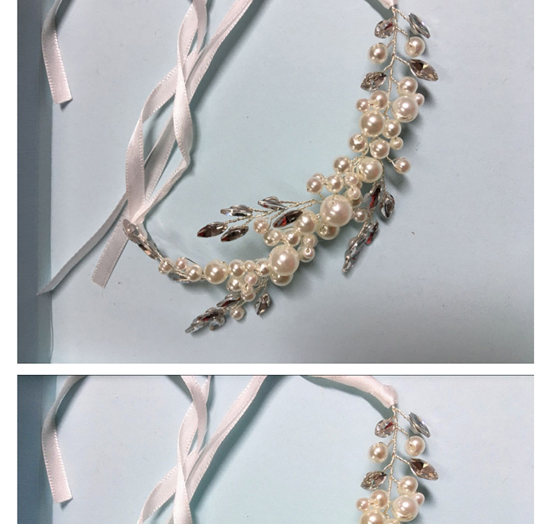 Fashion White Pearl Decorated Hair Accessories,Hair Ribbons