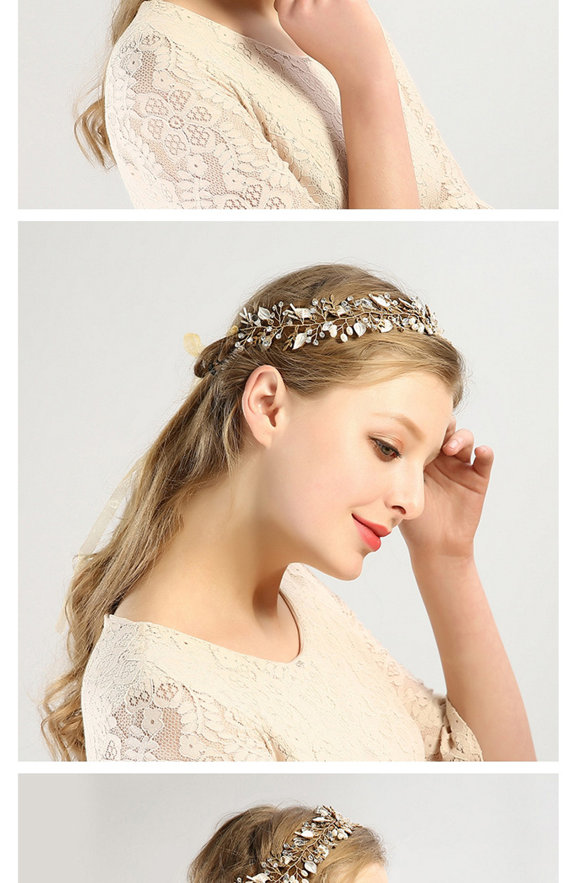 Fashion Gold Color Leaf Shape Design Hair Accessories,Hair Ribbons