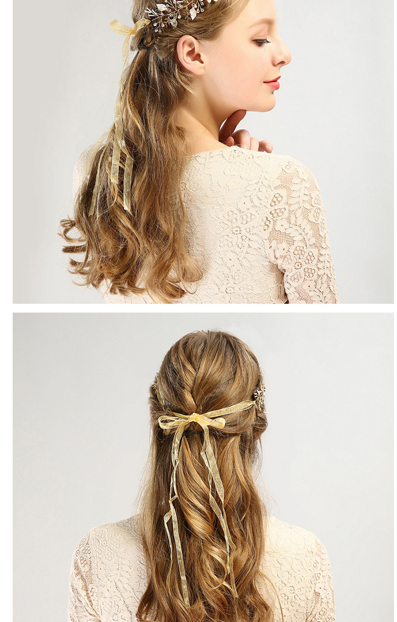 Fashion Gold Color Leaf Shape Design Hair Accessories,Hair Ribbons