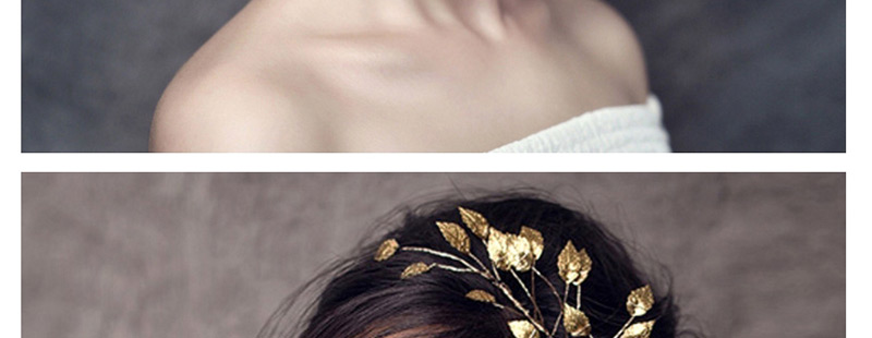 Fashion Silver Color Leaf Shape Design Hair Accessories,Bridal Headwear