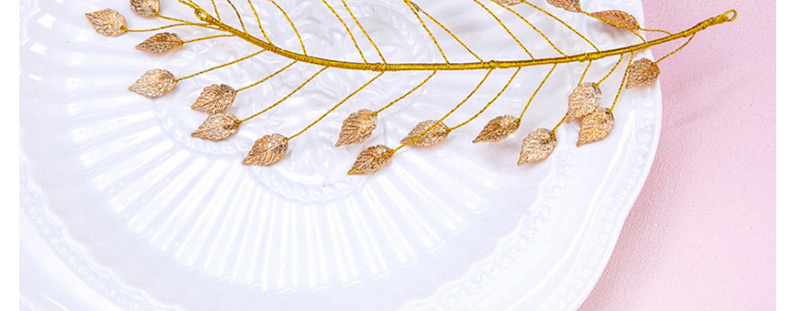 Fashion Gold Color Leaf Shape Design Hair Accessories,Bridal Headwear