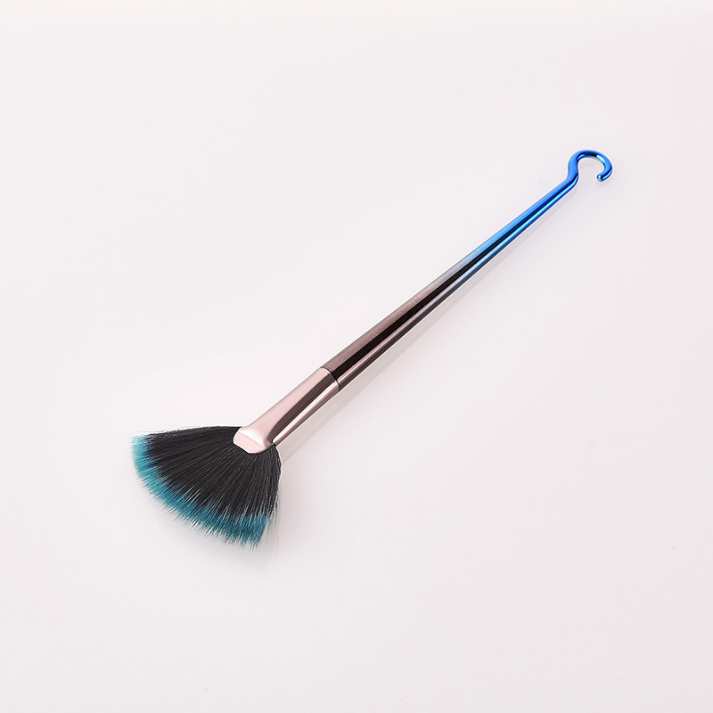 Fashion Blue+black Hook Shape Decorated Makeup Brush,Beauty tools