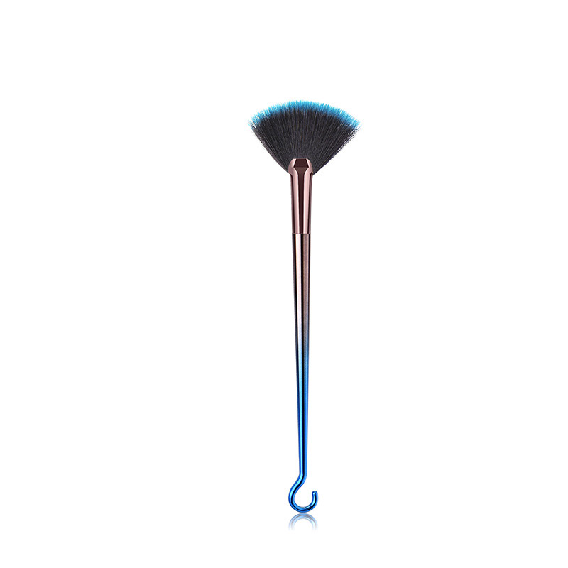Fashion Blue+black Hook Shape Decorated Makeup Brush,Beauty tools