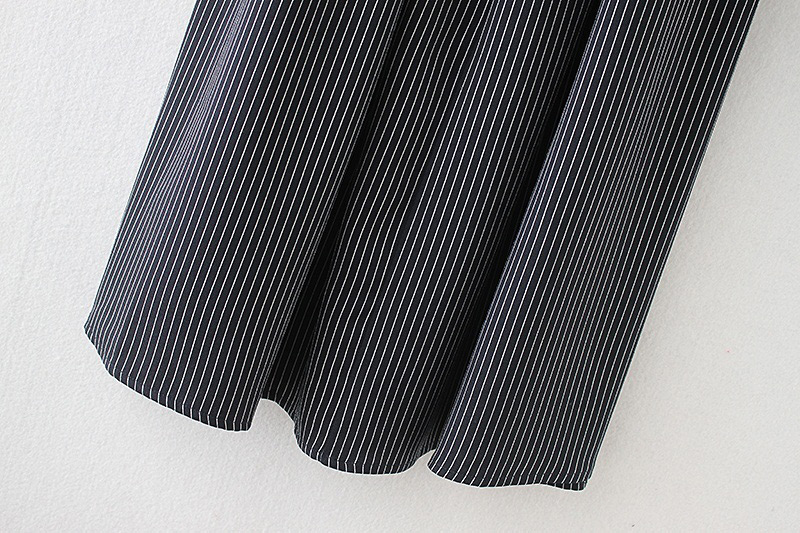 Fashion Black Stripe Pattern Decorated Dress,Long Dress