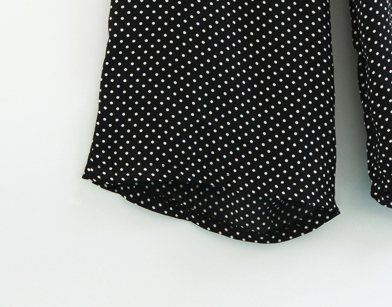 Fashion Black Spot Pattern Decorated Jumpsuit,Pants