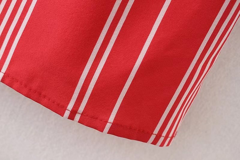 Fashion Red Stripe Pattern Decorated Dress,Long Dress