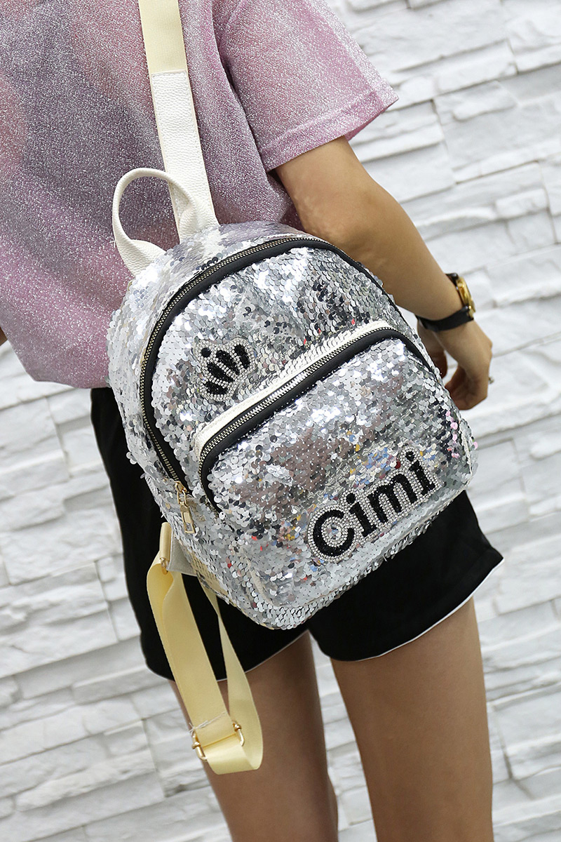 Fashion Multi-color Crown Pattern Decorated Backpack,Backpack