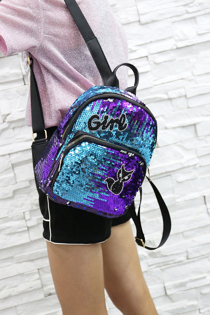 Fashion Multi-color Crown Pattern Decorated Backpack,Backpack