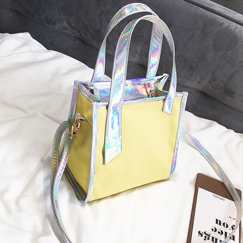 Fashion Yellow Pure Color Decorated Shoulder Bag,Messenger bags