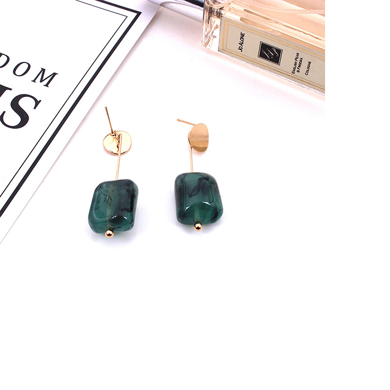 Fashion Green Square Shape Decorated Earrings,Drop Earrings