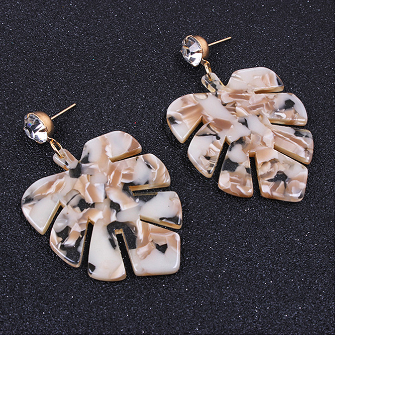 Fashion Gray Leaf Shape Decorated Earrings,Drop Earrings