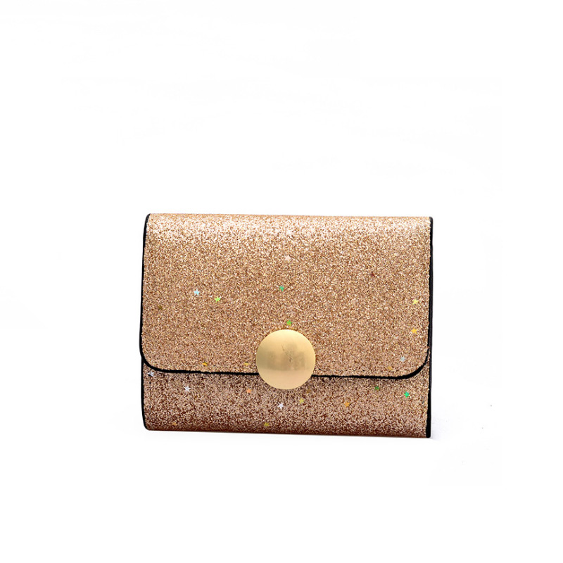 Fashion Gold Color Square Shape Decorated Wallet,Wallet