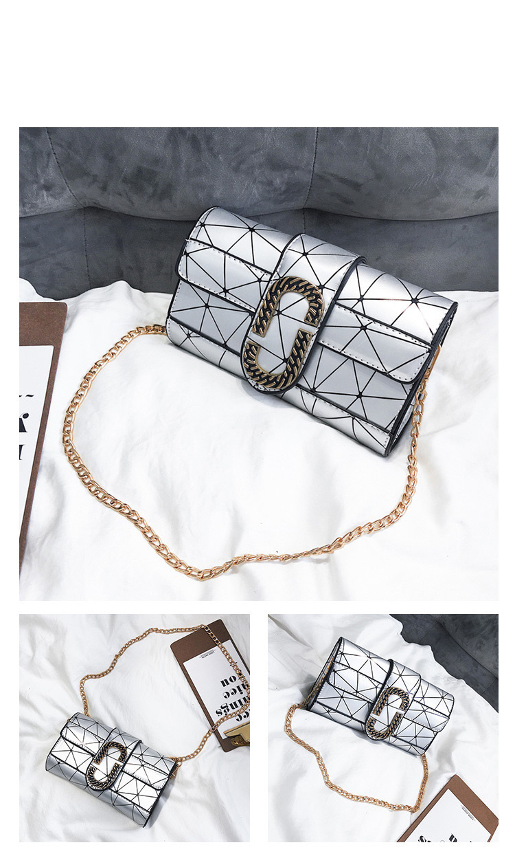 Fashion Silver Color Square Shape Decorated Shoulder Bag,Shoulder bags