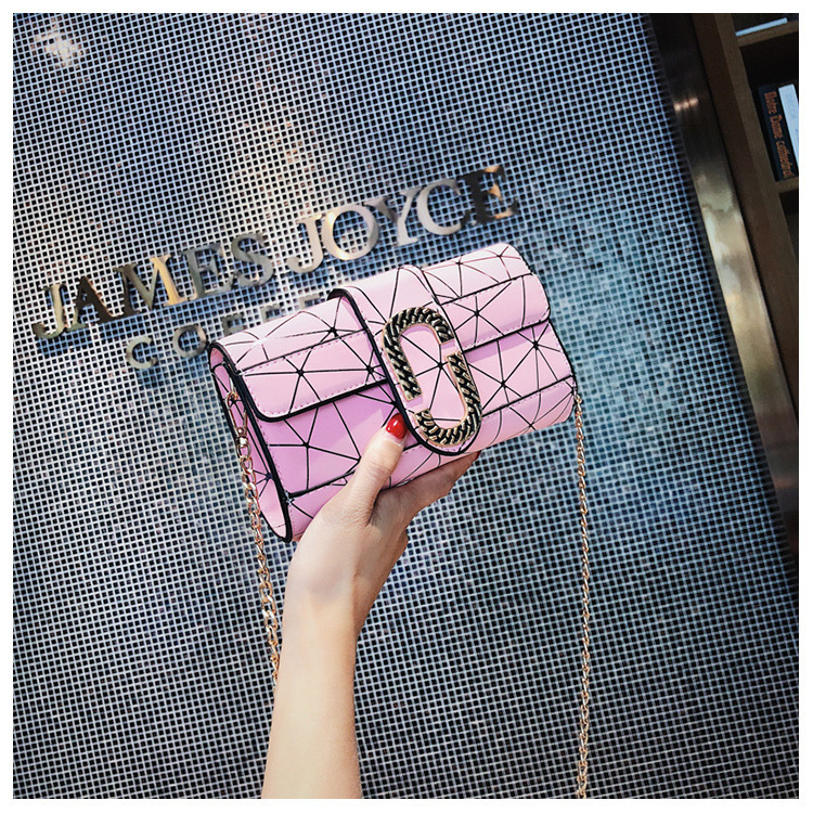Fashion Pink Square Shape Decorated Shoulder Bag,Shoulder bags