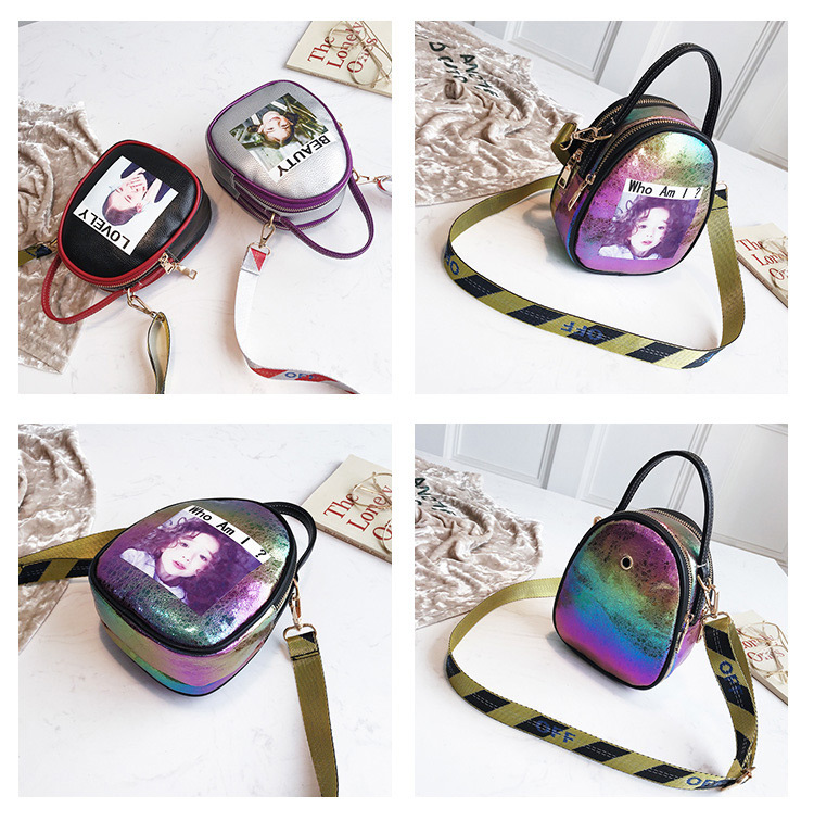 Fashion Multi-color Letter Pattern Decorated Shoulder Bag,Shoulder bags