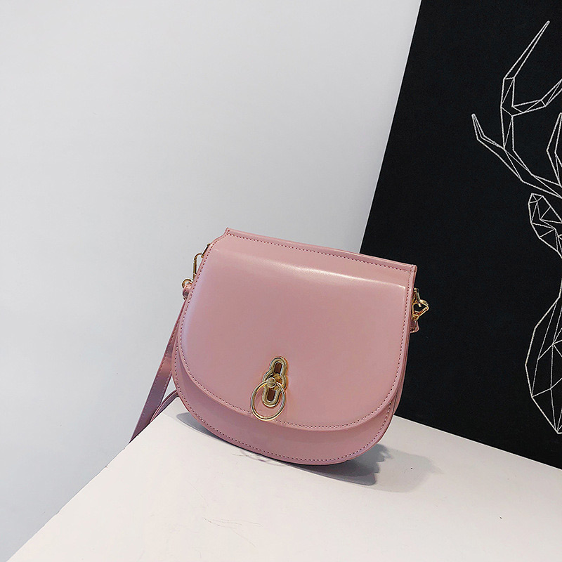 Fashion Pink Buckle Decorated Shoulder Bag,Shoulder bags