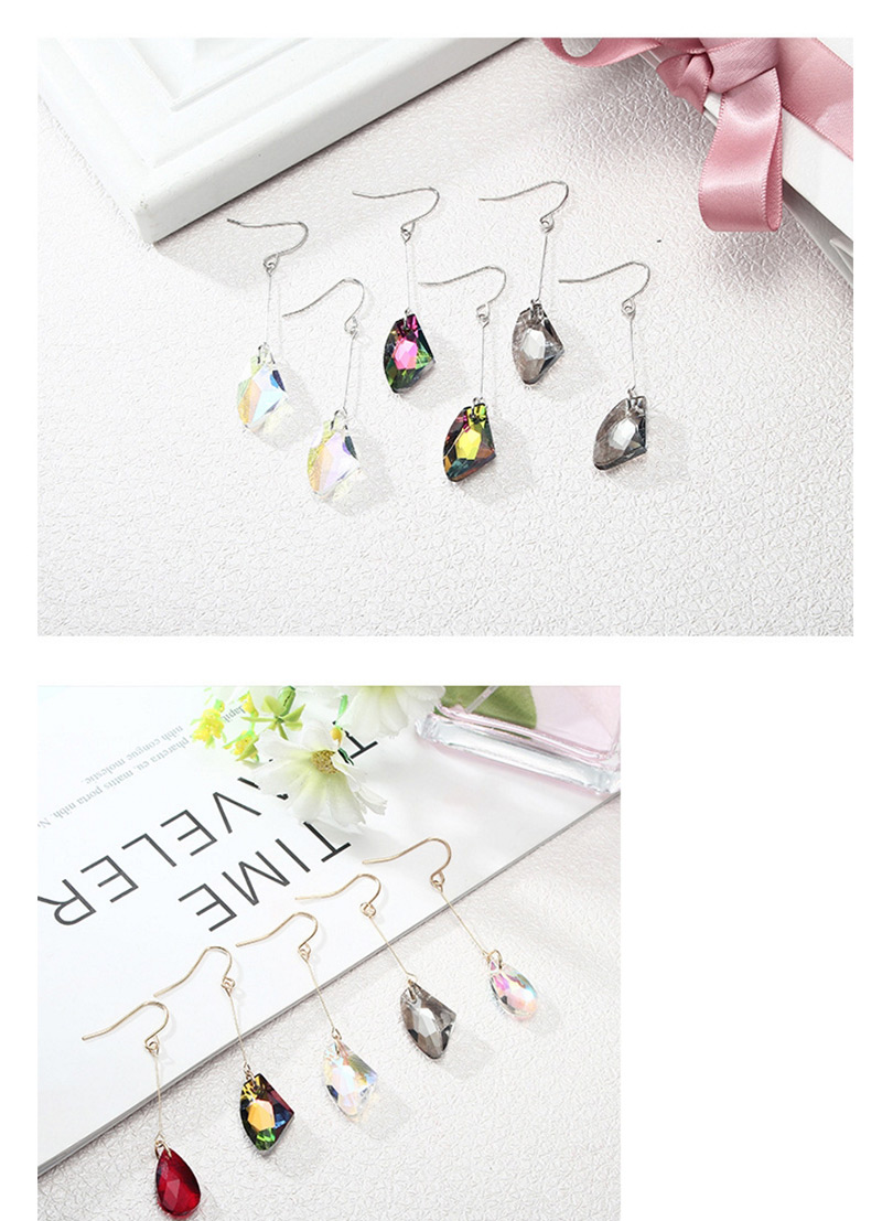 Fashion Silver Color+gray Water Drop Shape Decorated Earrings,Drop Earrings
