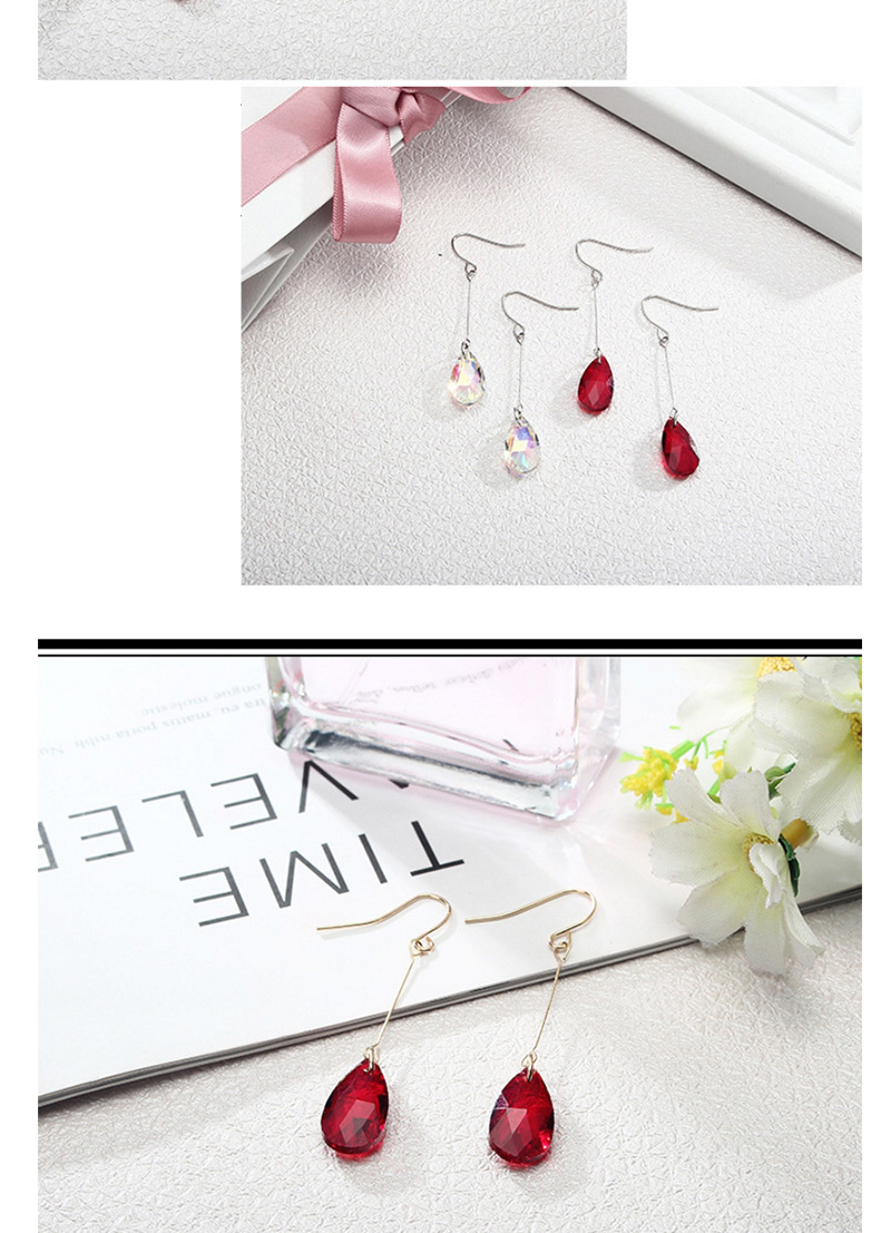 Fashion Silver Color Water Drop Shape Decorated Earrings,Drop Earrings