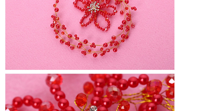 Fashion Red Flower Shape Decorated Hair Accessories,Hair Ribbons