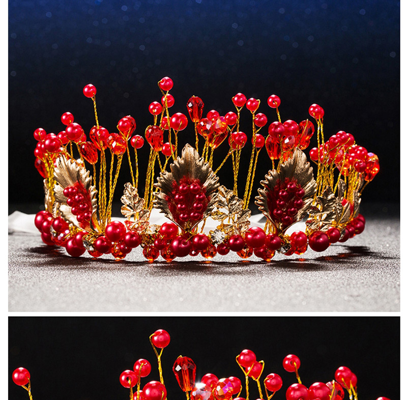 Fashion Red Crown Shape Decorated Hair Accessories,Head Band