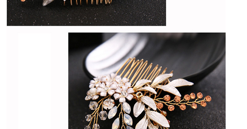 Fashion Gold Color Flower Shape Decorated Hair Accessories,Bridal Headwear