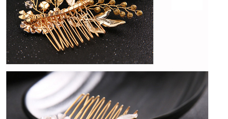 Fashion Gold Color Flower Shape Decorated Hair Accessories,Bridal Headwear