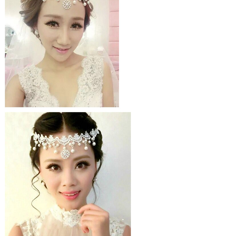 Fashion White Pure Color Decorated Hair Accessories,Hair Ribbons