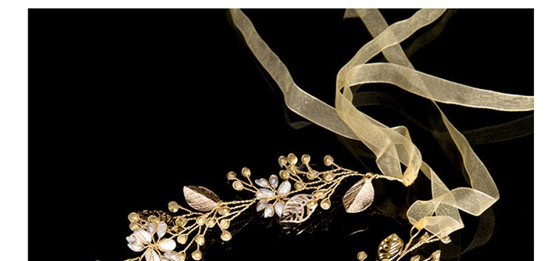 Fashion Gold Color Leaf Shape Decorated Hair Accessories,Hair Ribbons