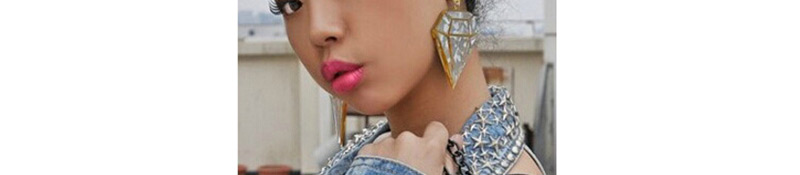 Fashion Gold Color Diamond Shape Decorated Earrings,Stud Earrings