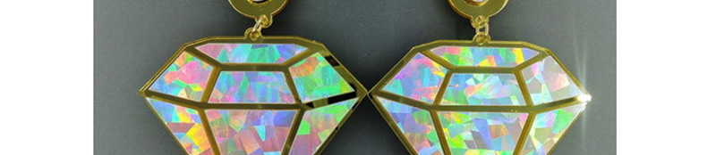 Fashion Gold Color Diamond Shape Decorated Earrings,Stud Earrings