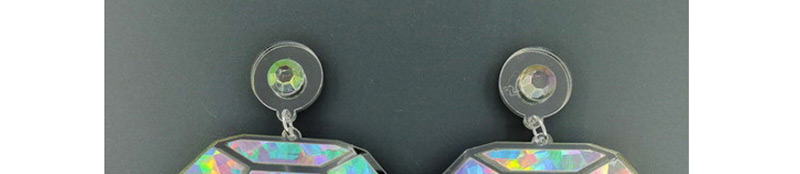 Fashion Silver Color Diamond Shape Decorated Earrings,Stud Earrings