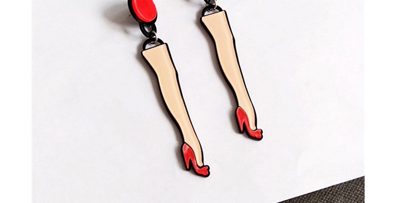 Fashion Red Pure Color Decorated Earrings,Drop Earrings