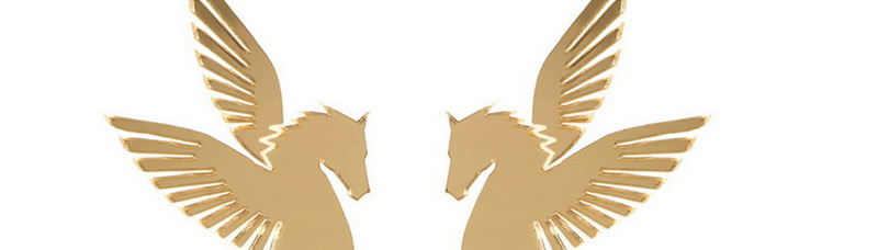 Fashion Gold Color Horse Shape Decorated Earrings,Stud Earrings