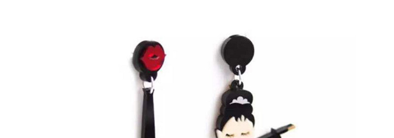 Fashion Black Smoke Shape Decorated Earrings,Drop Earrings