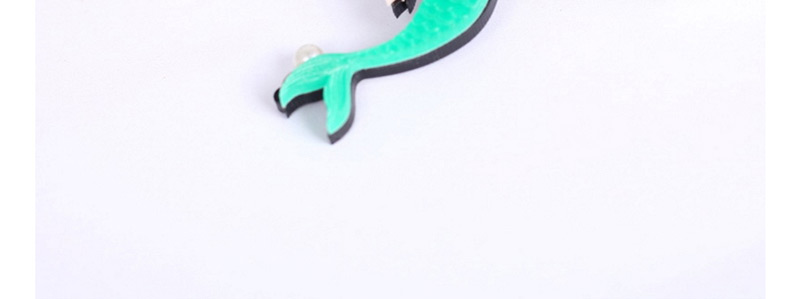 Fashion Green Mermaid Shape Decorated Earrings,Drop Earrings