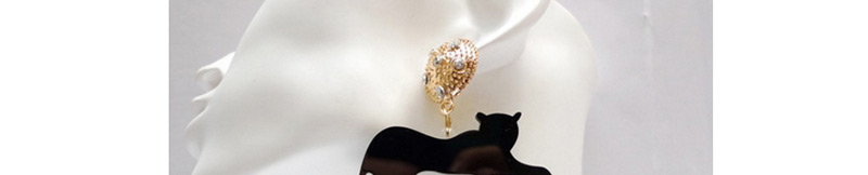 Fashion Gold Color Leopard Shape Decorated Earrings
,Drop Earrings