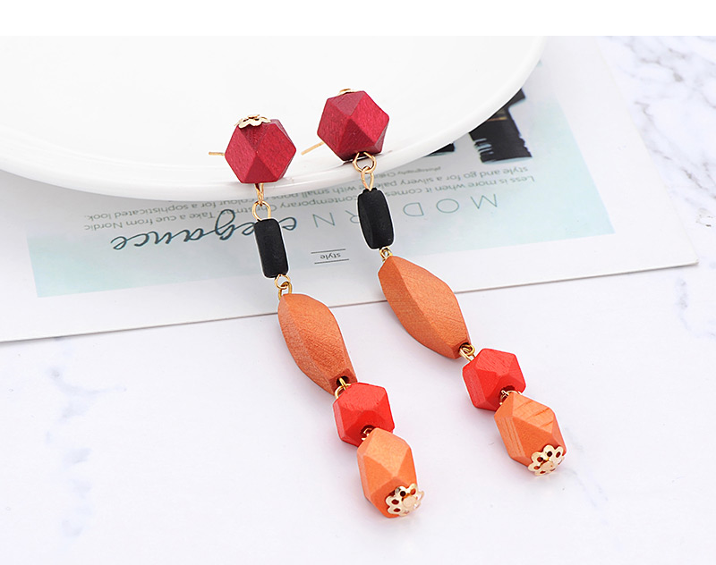 Fashion Red Color Matching Decorated Earrings,Drop Earrings
