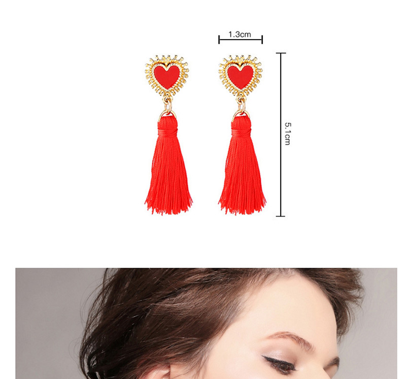 Fashion Gray Heart Shape Decorated Earrings,Drop Earrings