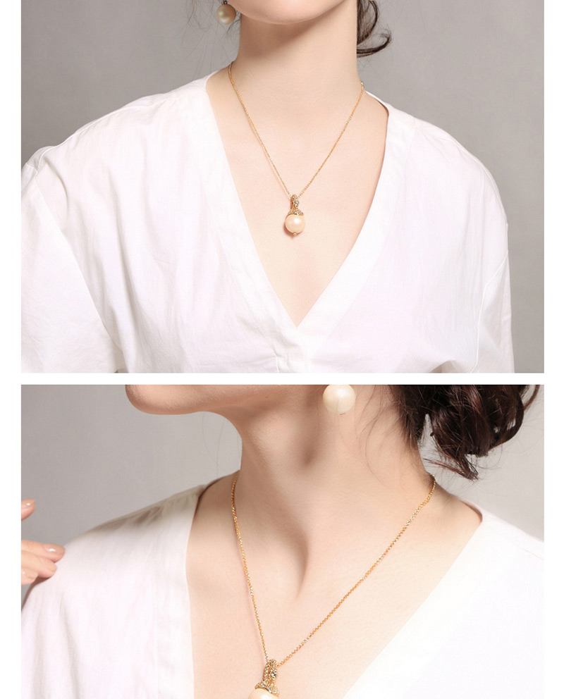 Fashion Rose Gold Swan Shape Decorated Necklace,Pendants