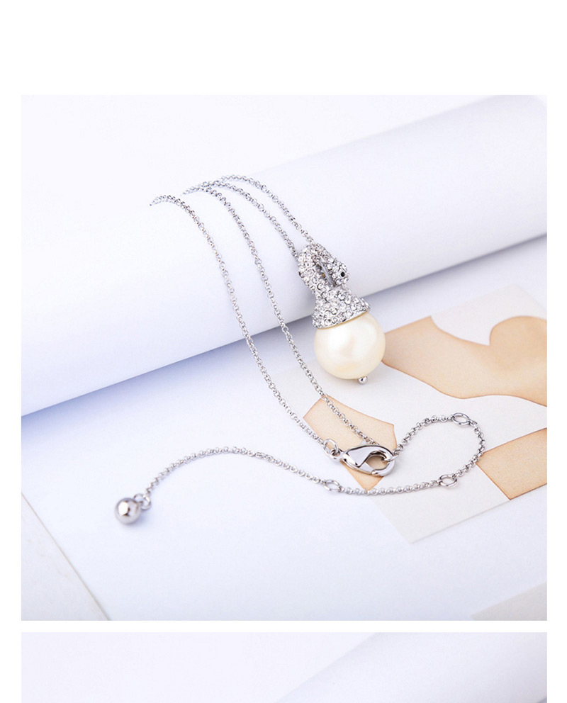 Fashion Silver Color Swan Shape Decorated Necklace,Pendants