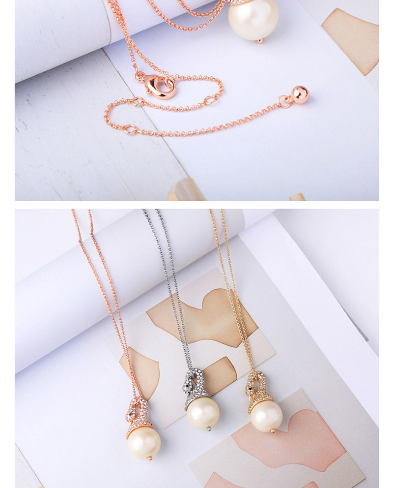 Fashion Gold Color Swan Shape Decorated Necklace,Pendants