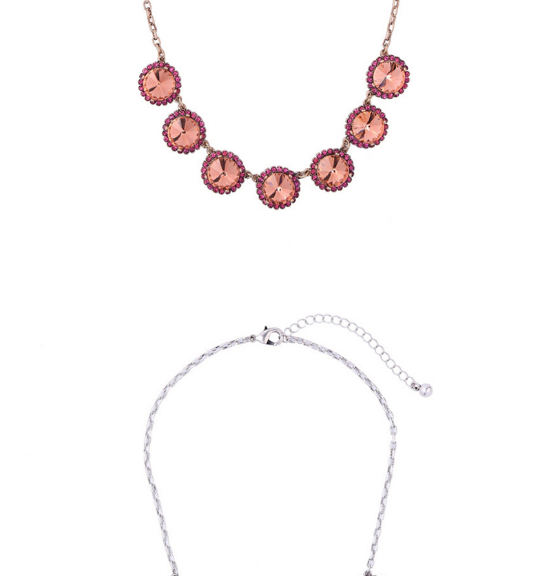 Fashion Champagne Round Shape Decorated Necklace,Bib Necklaces