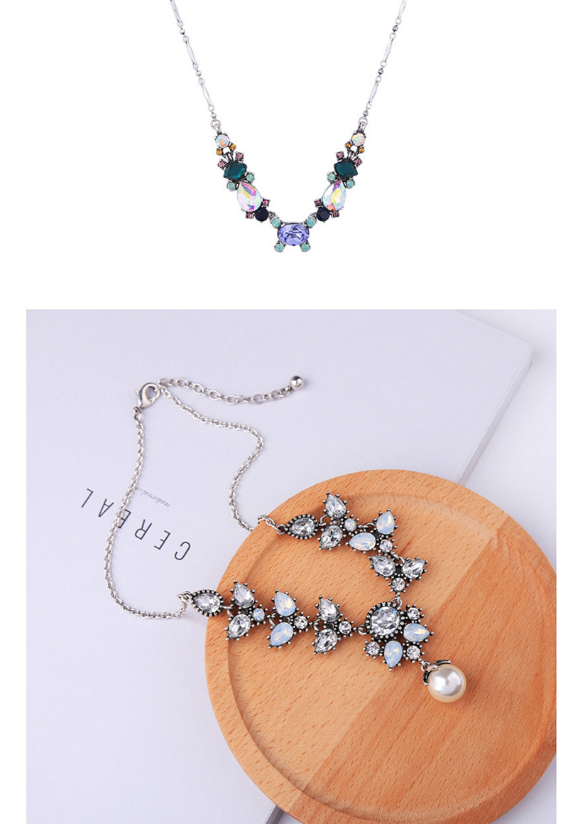 Fashion White Water Drop Shape Decorated Necklace,Pendants