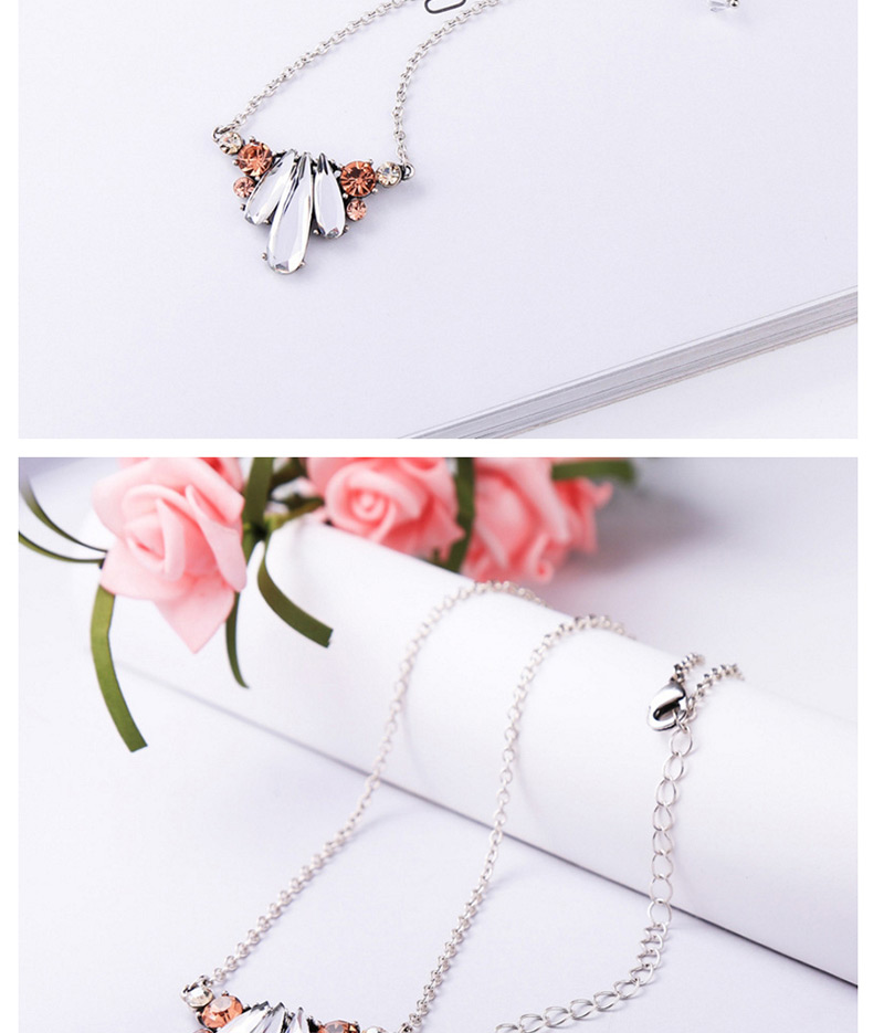 Fashion Silver Color Water Drop Shape Decorated Necklace,Pendants