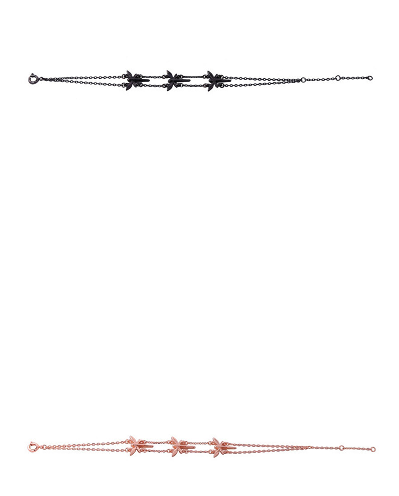 Fashion Plum Red Dragonfly Shape Decorated Bracelet,Fashion Bracelets