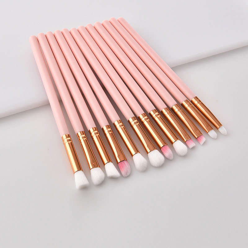 Fashion Pink Pure Color Decorated Makeup Brush (12 Pcs ),Beauty tools