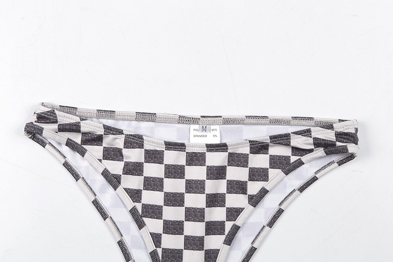 Sexy Khaki Grid Pattern Decorated Vest (2 Pcs ),Tank Tops & Camis