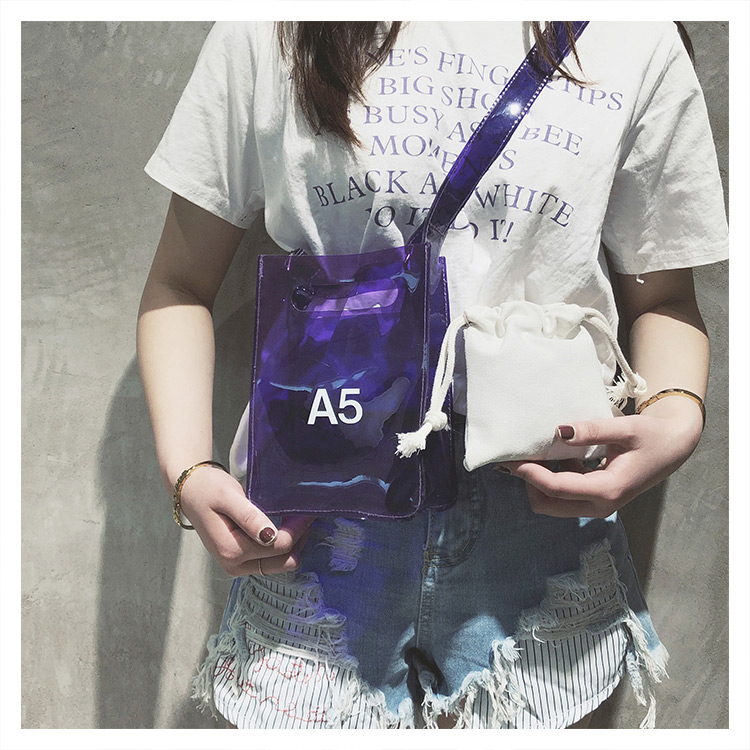 Fashion White Letter Pattern Decorated Shoulder Bag (2 Pcs),Handbags